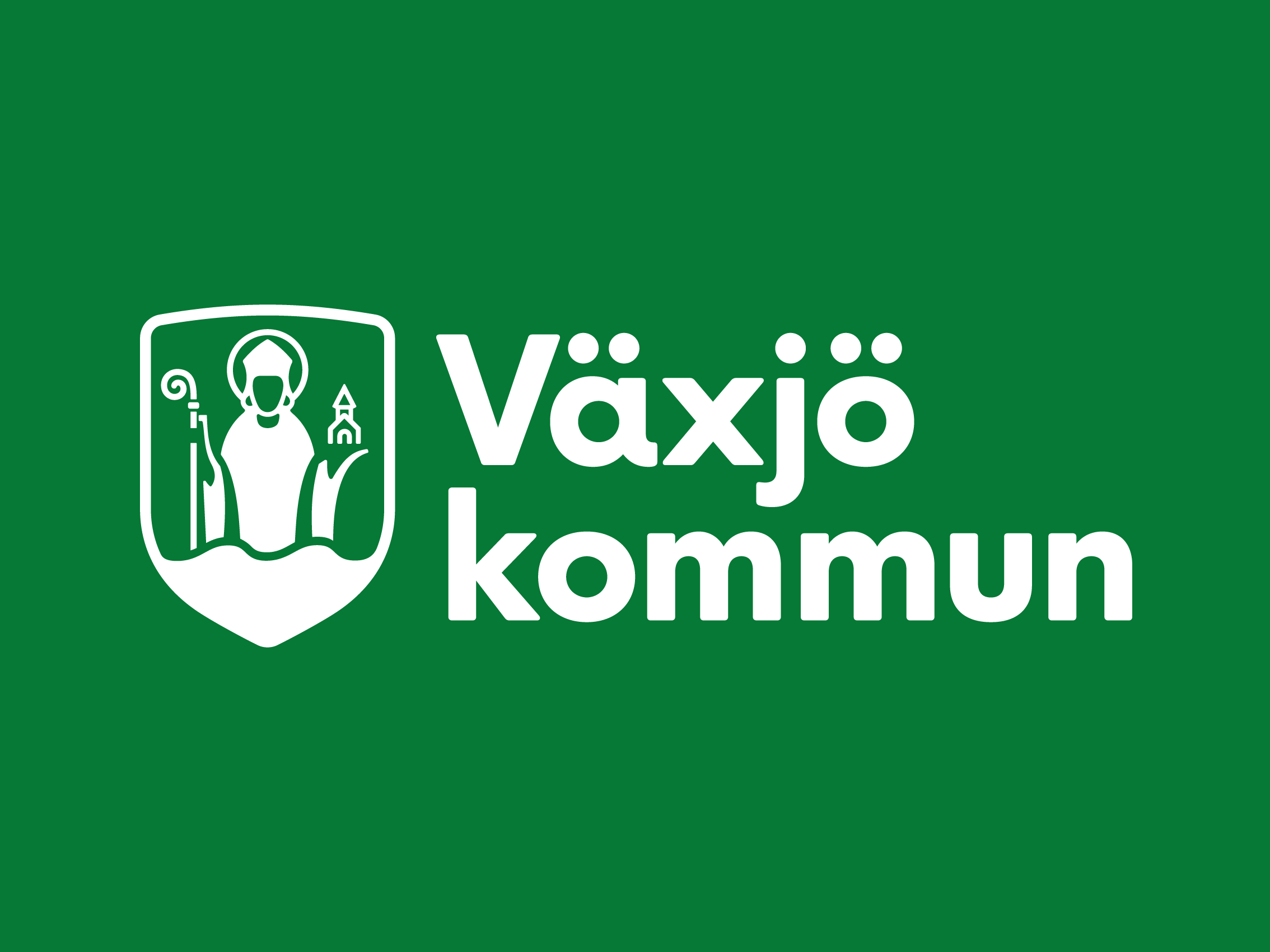 Växjö kommun logotype negative